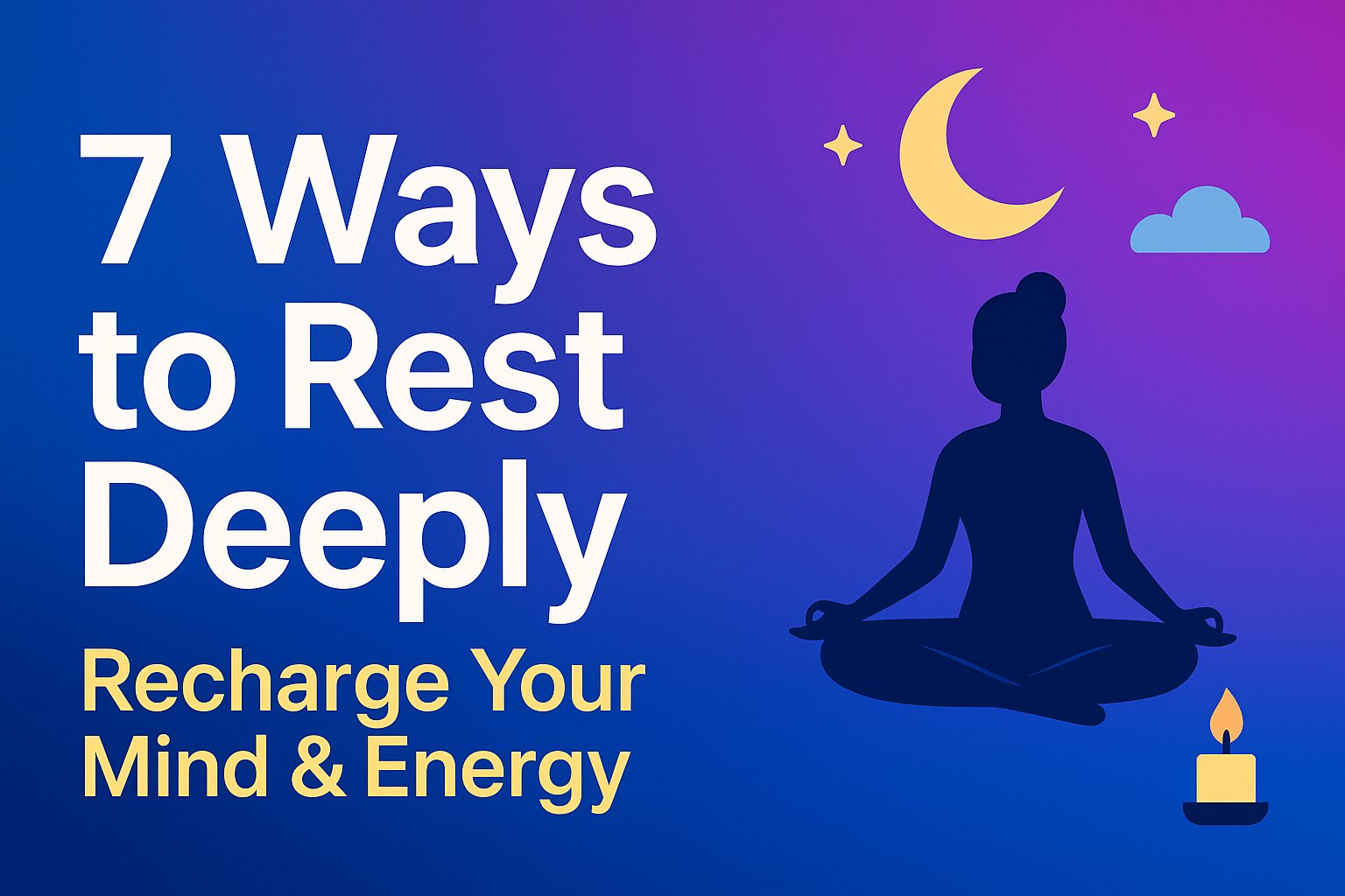 7 Effective Ways to Rest Deeply and Recharge