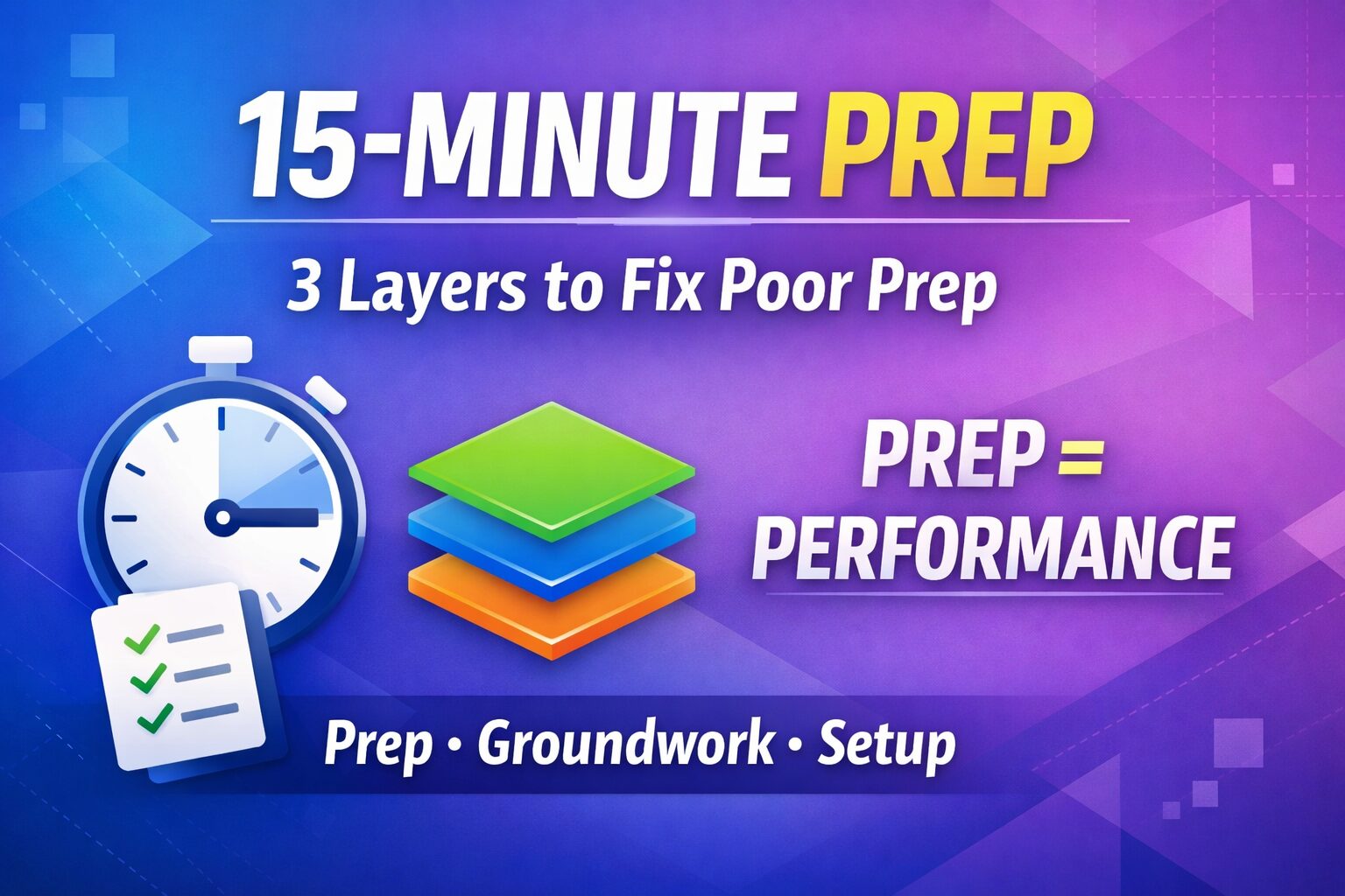 Signs of an Underperforming Team Member’s ‘Preparation’: Three Critical Problems Caused by Poor Prep, and How to Fix Anything That Takes Longer Than 15 Minutes